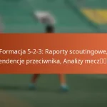 Formacja 5-2-3: Raporty scoutingowe, Tendencje przeciwnika, Analizy meczów